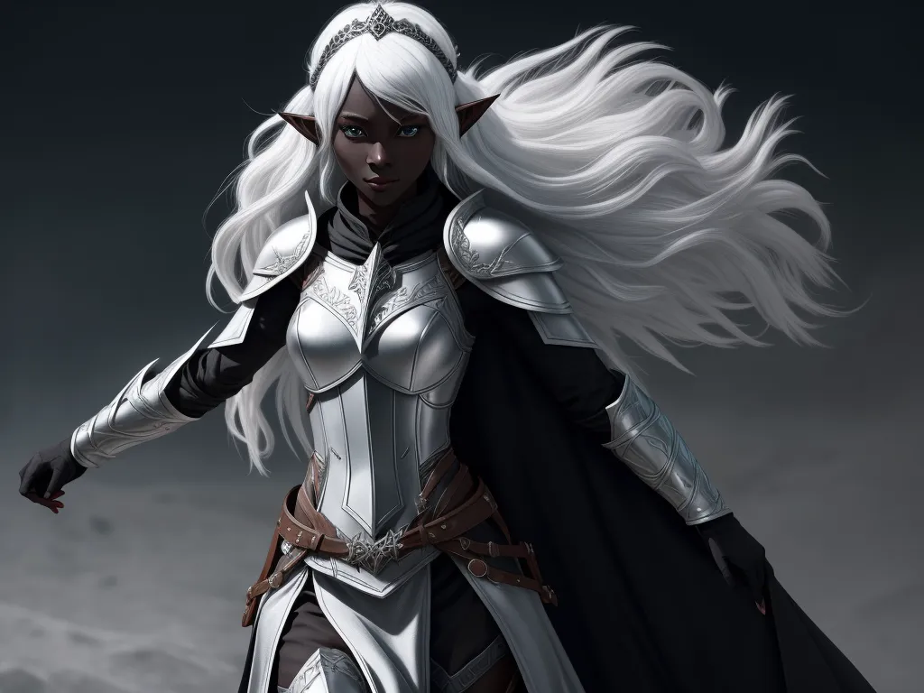 P Images Solo Female Drow Elf Adventurer Black Skin