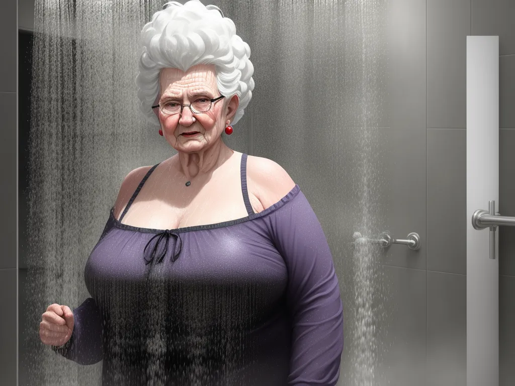 4k Foto Granny Woman Large Huge Big Shower Saggy Fkk