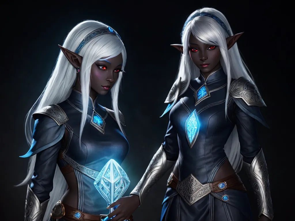 K Photos Cute Female Drow Elf Black Skin Full Figure