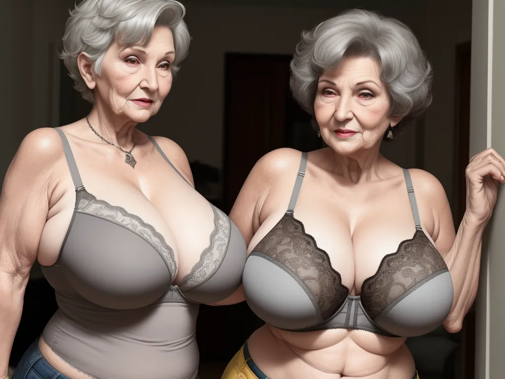 Ai Creating Images Sexd Granny Showing Her Huge Huge Huge Bras