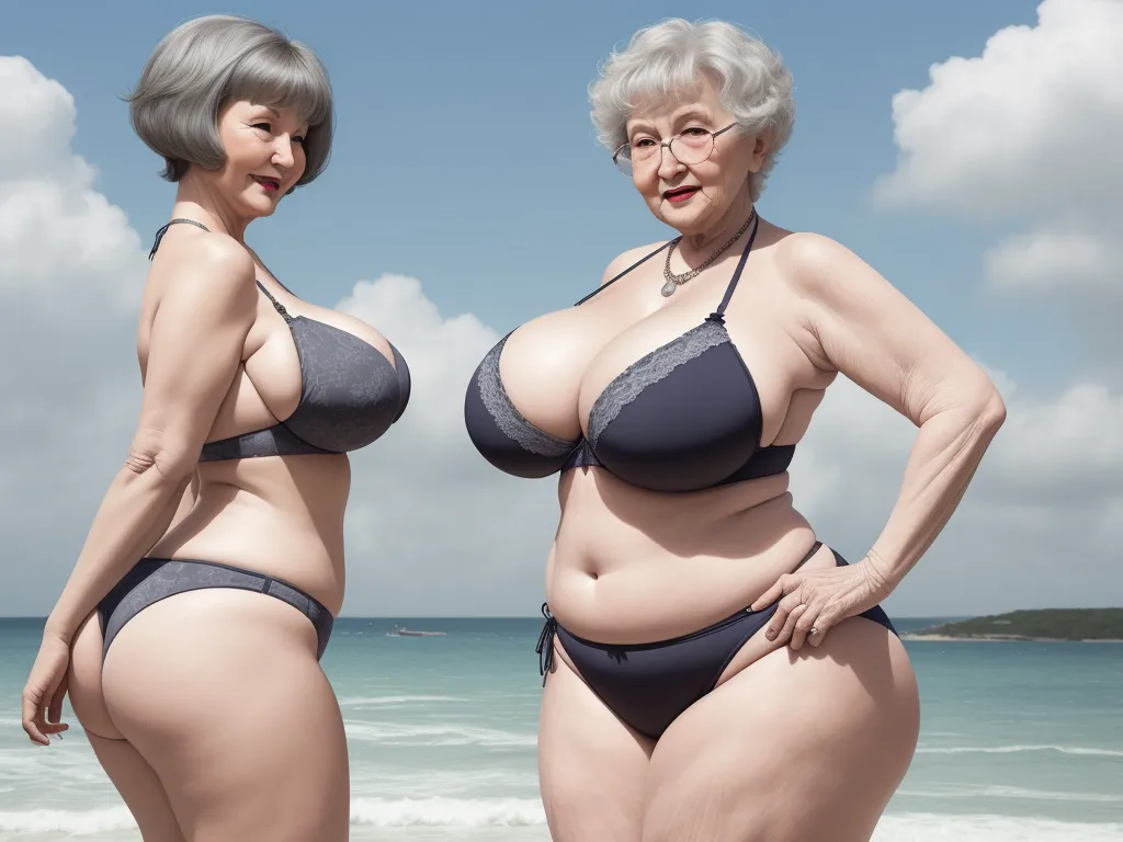Ai Image Enhance Granny Showing Her Very Big Enormous Huge Saggy