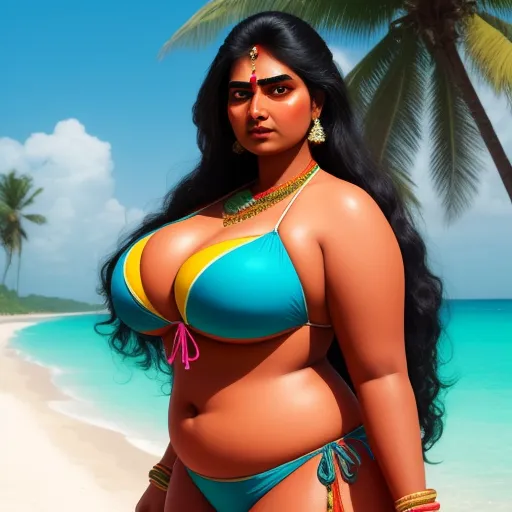 Img Converter Big Boobs Indian Woman In Bikini