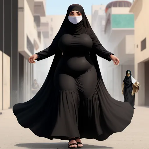 Hires Wallpaper Brown Arab Girl Bbw Huge Boobs With Burqa And