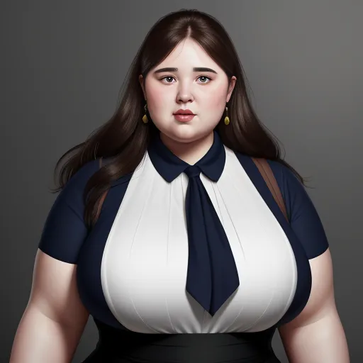 Convert Low Res To High Res Fat Woman Wearing Gles Very Fat Very Big