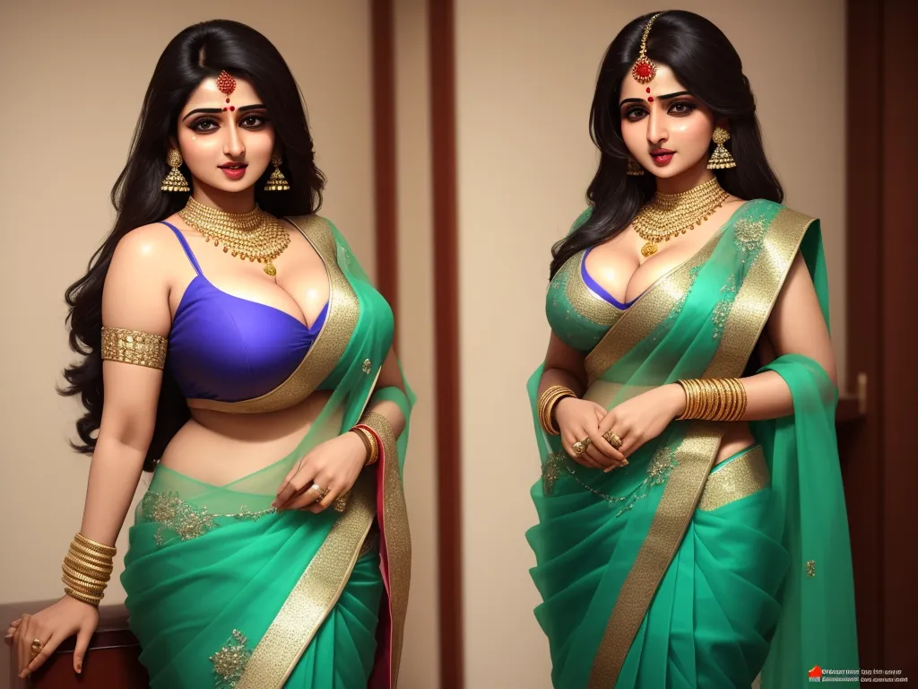 Ai Complete Image Hot Bhabhi In Saree With Big Boobs And Deep