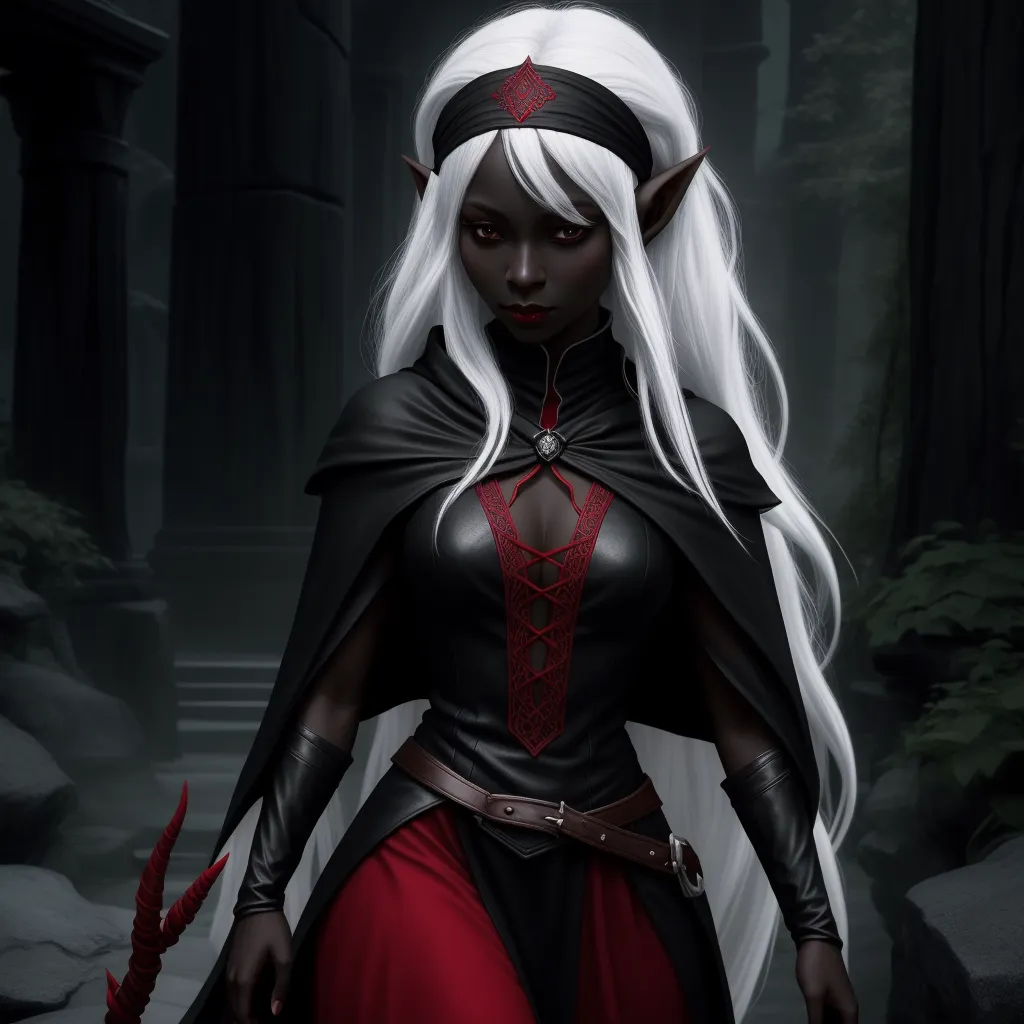 Redraw Ai Solo Female Drow Elf Rogue Sensual