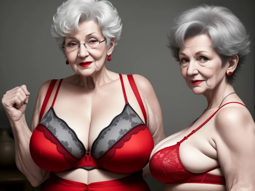 Wallpaper Sexd Granny Showing Her Huge Huge Huge Red Bra