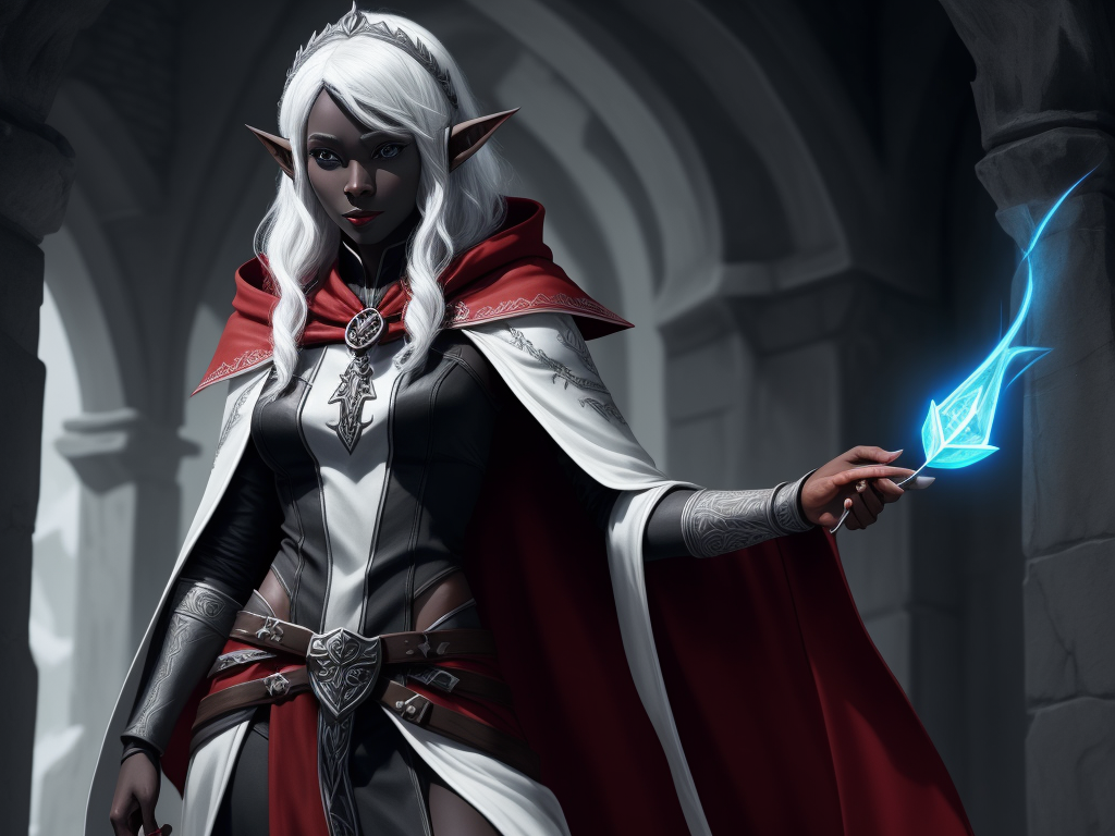 K Images Free Solo Female Drow Elf Adventurer Black Skin