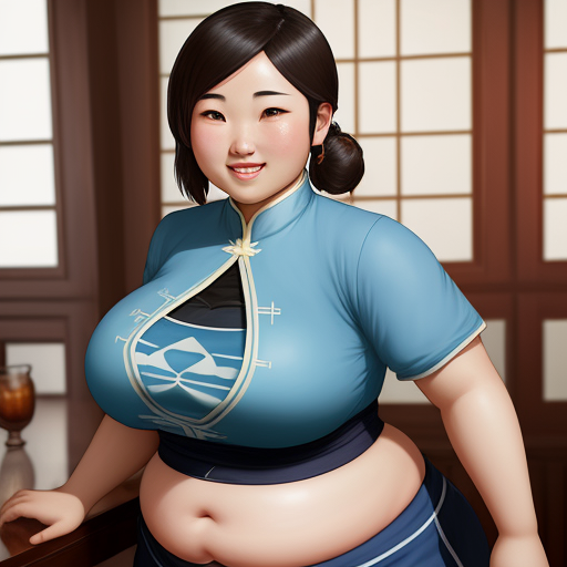 Generator Seni Ai Dari Teks A Plump Woman Korra Naked With Huge Belly