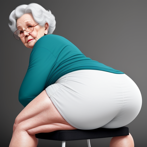 Ai Photo Manipulation Granny Showing Her Bigger Booty Sitting On Above