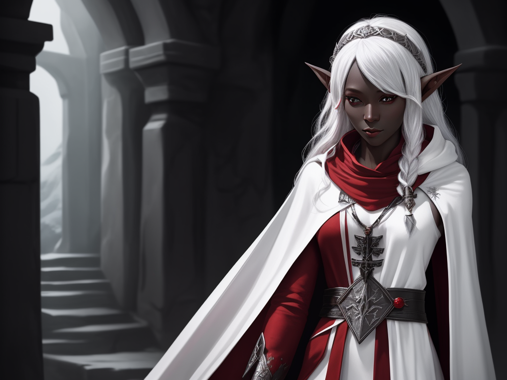 Ai Photo Tool Solo Female Drow Elf Adventurer Black Skin