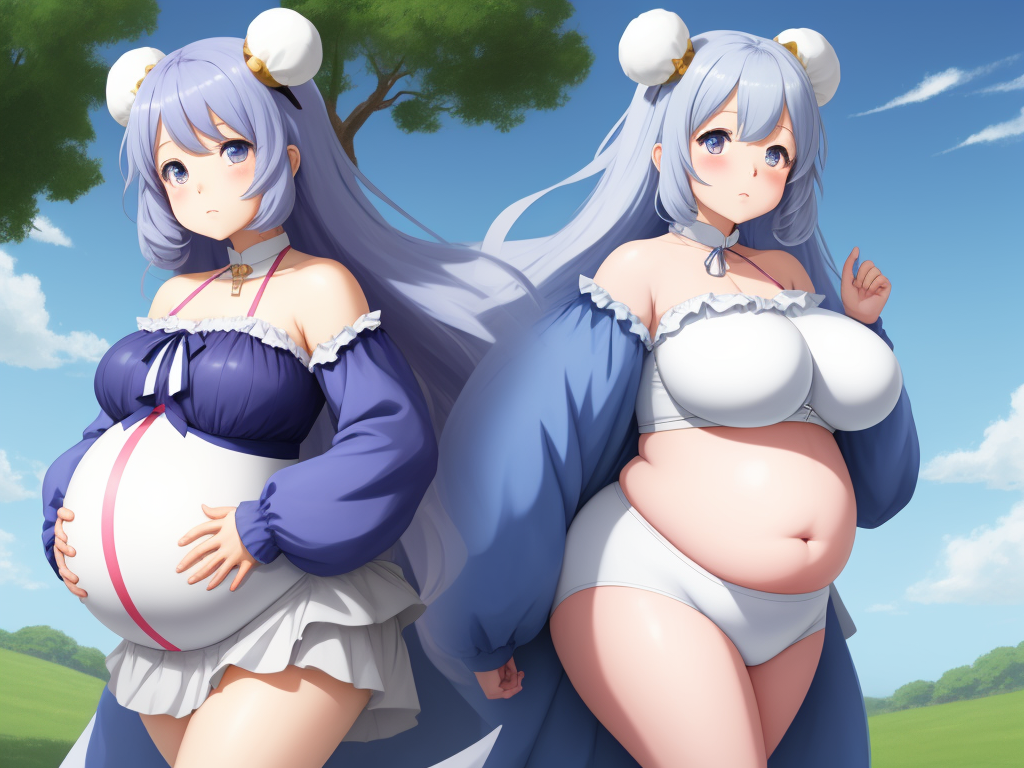 Photo Ai Anime Girl Milk Belly Inflation