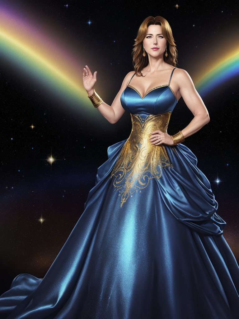 Animeporn Cartoon Mature Lucy Lawless Blue Ball Gown Gold Space