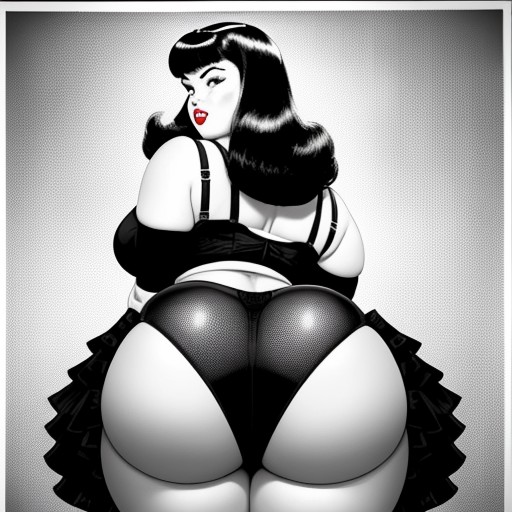 Generador De Arte AI A Partir De Texto Bbw Bettie Page With Huge Ass