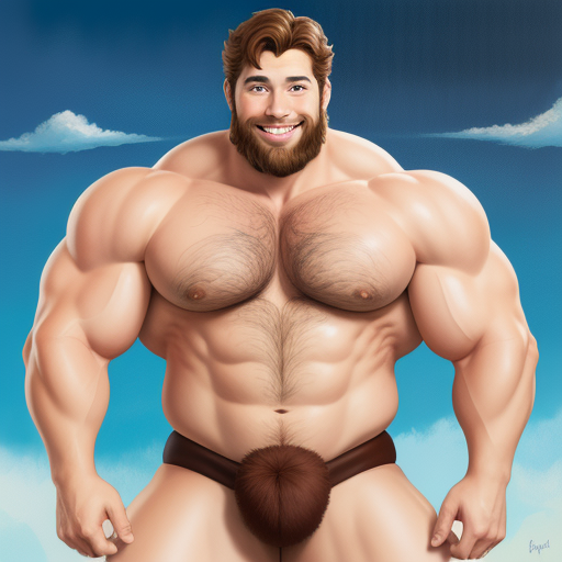 Cartoon Porn Gallary Naked Mega Muscular Brunette Man Huge Hyper