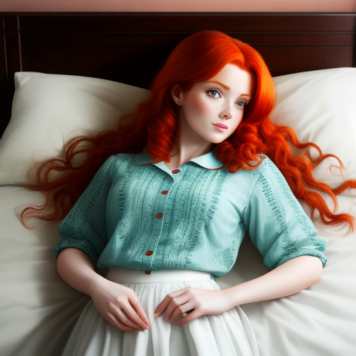 Ai Image Modifier Femme Rousse Nue Sur Un Lit