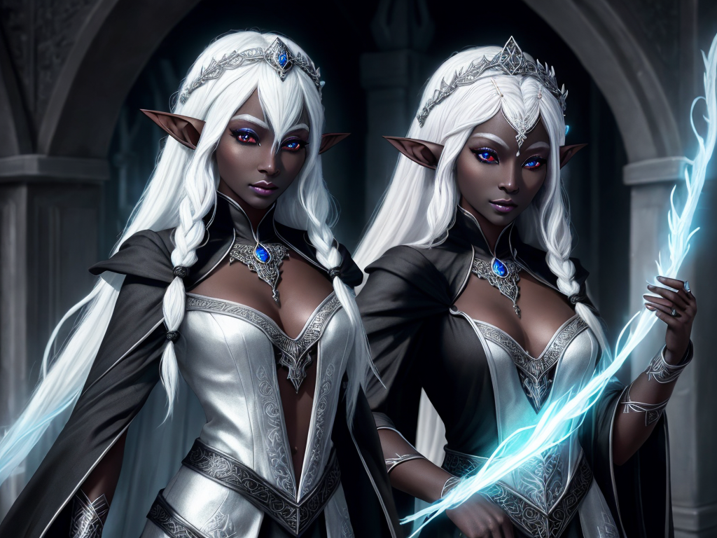 Free Hd Photo Converter One Beautiful Female Drow Elf Wizard Black Skin