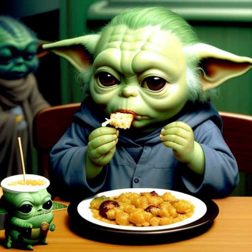 Ai Art Generator Do Texto George Lucas Eating Grogu Baby Yoda Img