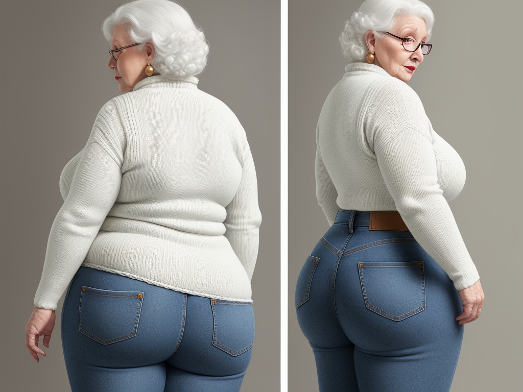 Hd Photo White Granny Big Booty Wide Hips Knitting