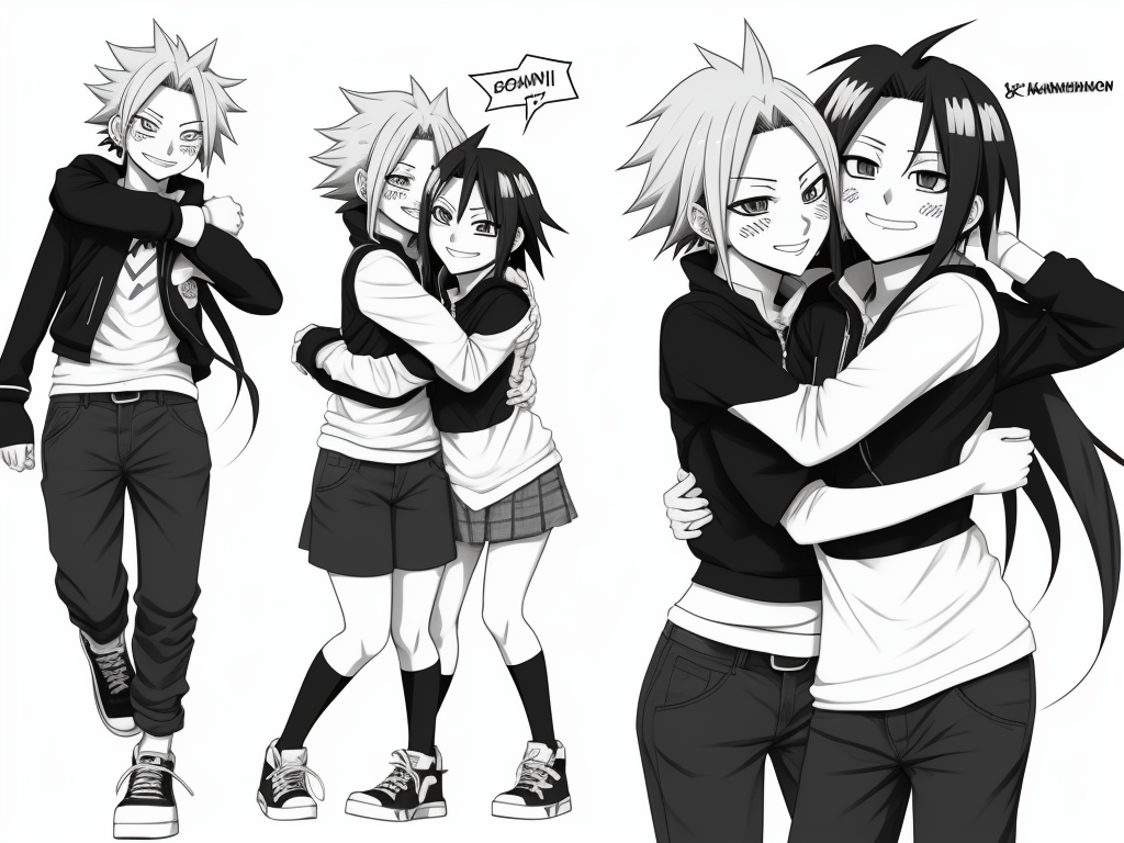 Img Naked Female Genderbend Denki Kaminari Hugging Jirou