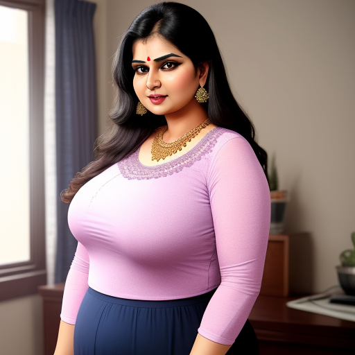 Ai Image Software Indian Bbw Mom In Small Tight Blouse