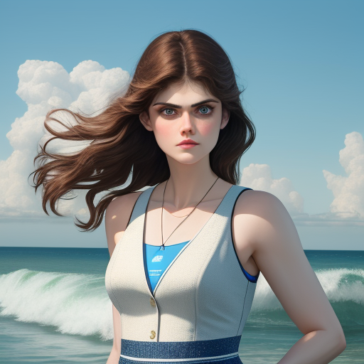 Ai Art Generator From Text Alexandra Daddario Naked On The Beach Img