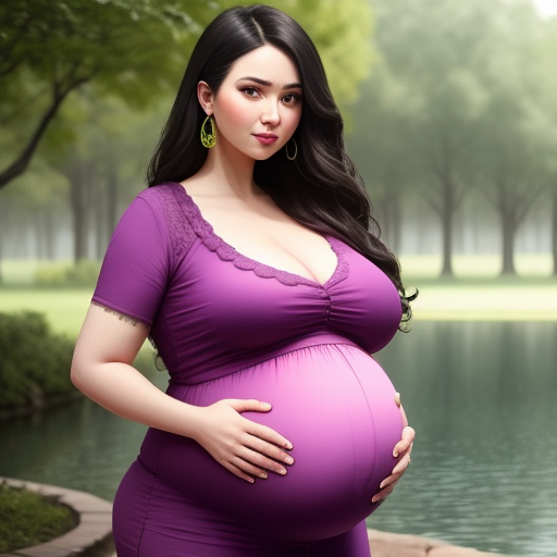 Photo 1080p Pregnant Beautiful Woman With Huge Exposured Belly