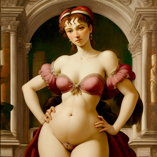 Ai Created Image Pregnant Woman With Huge Hips And Breast