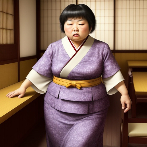 Text To Image Ai Pretty Japanese Aunt Has A Big Fat Belly And