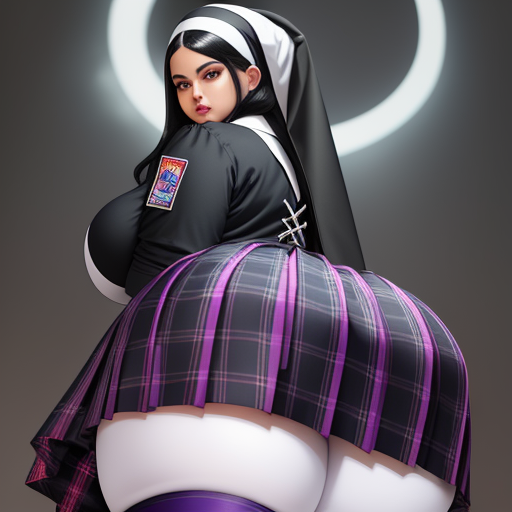 Ai Art Generator Aus Text Too Sexy Curvy Latina Hot Big Booty Nun With Dark Img Converter