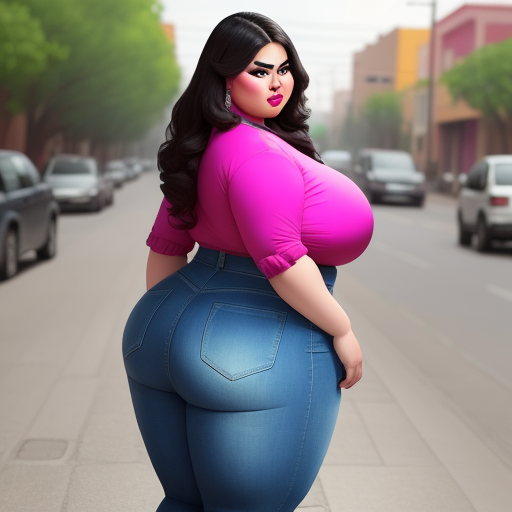 Ai Art Generator Do Texto Una Mexicana Ssbbw Con Un Culo Enorme