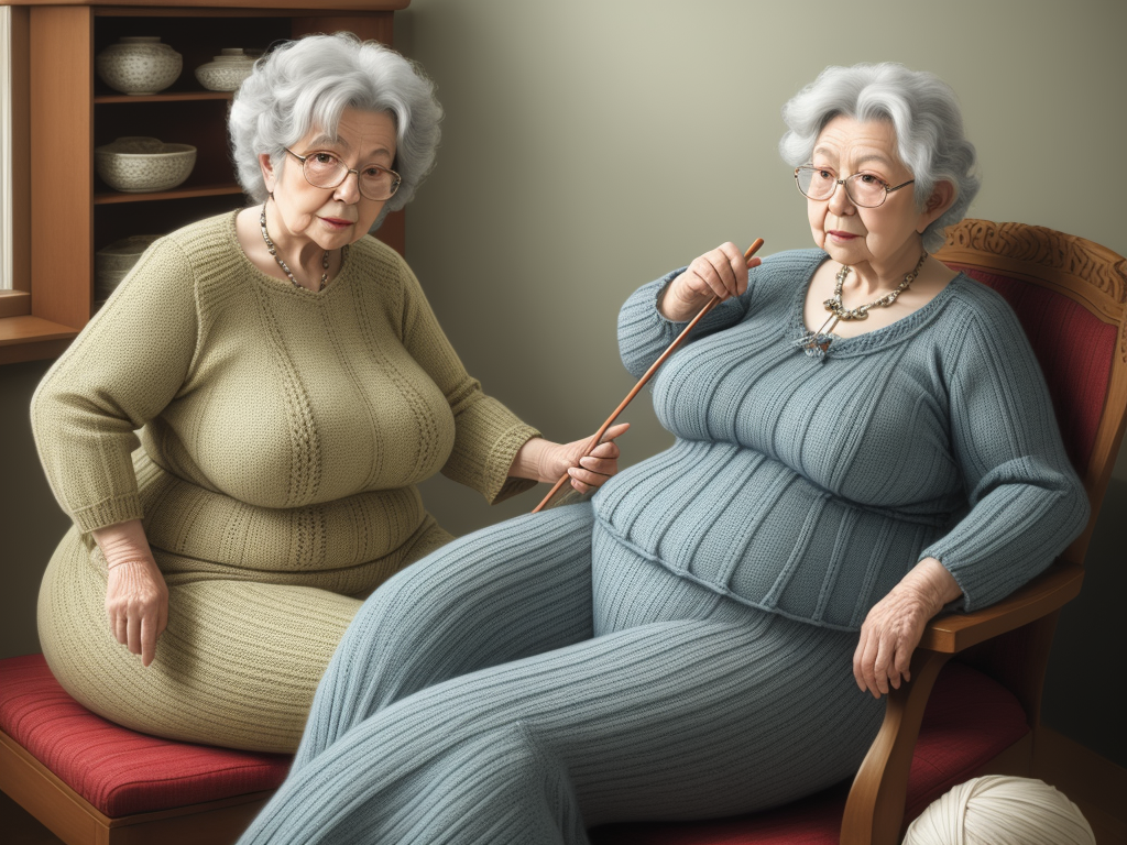 Wallpaper Converter Grandma Wide Hips Big Hips Gles Knitting