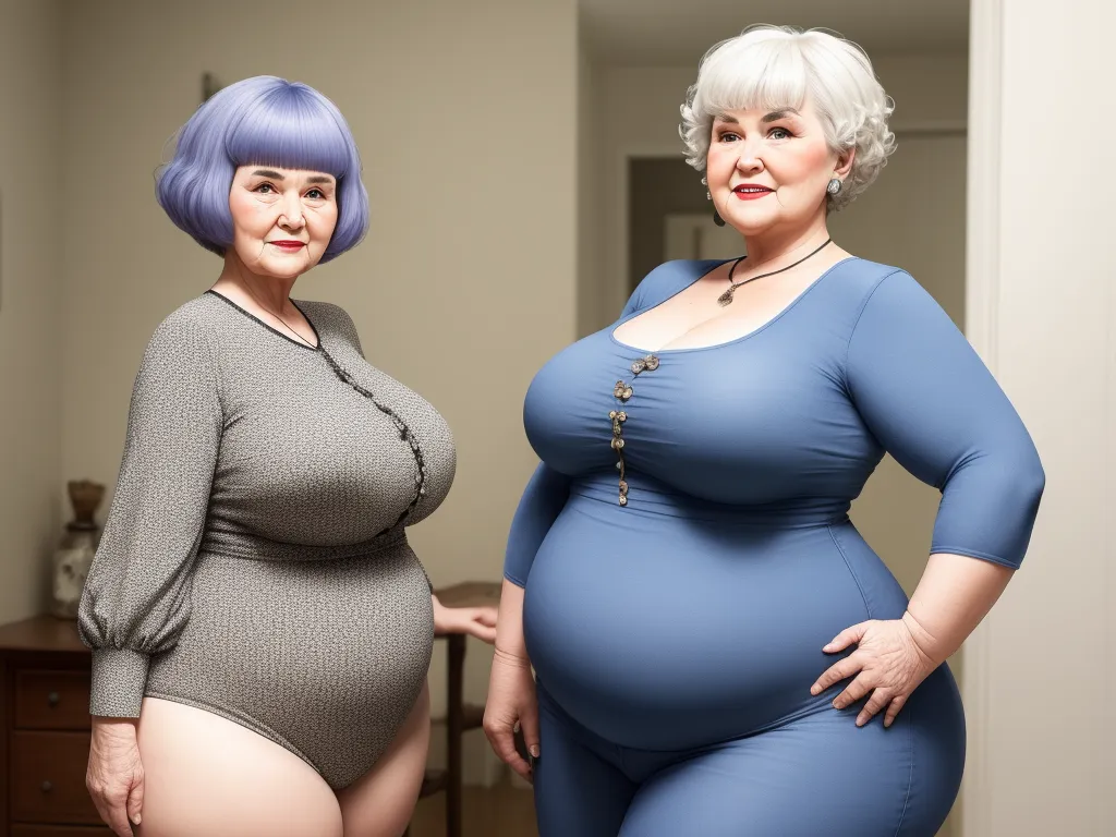 1080p image Bbw granny ucranian short hairstyle, showing big