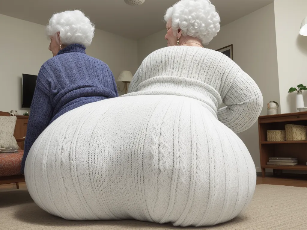 1920x1080 Pixel Art White Granny Big Booty Wide Hips Knitting