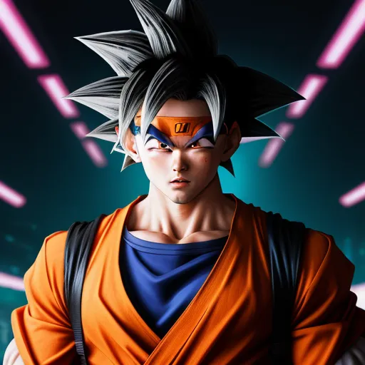 4k resolution images: man Goku cyber punk