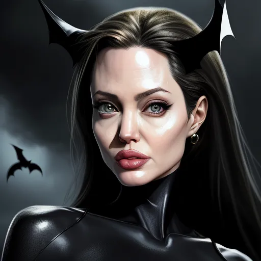 8k image: Angelina jolie as bat woman