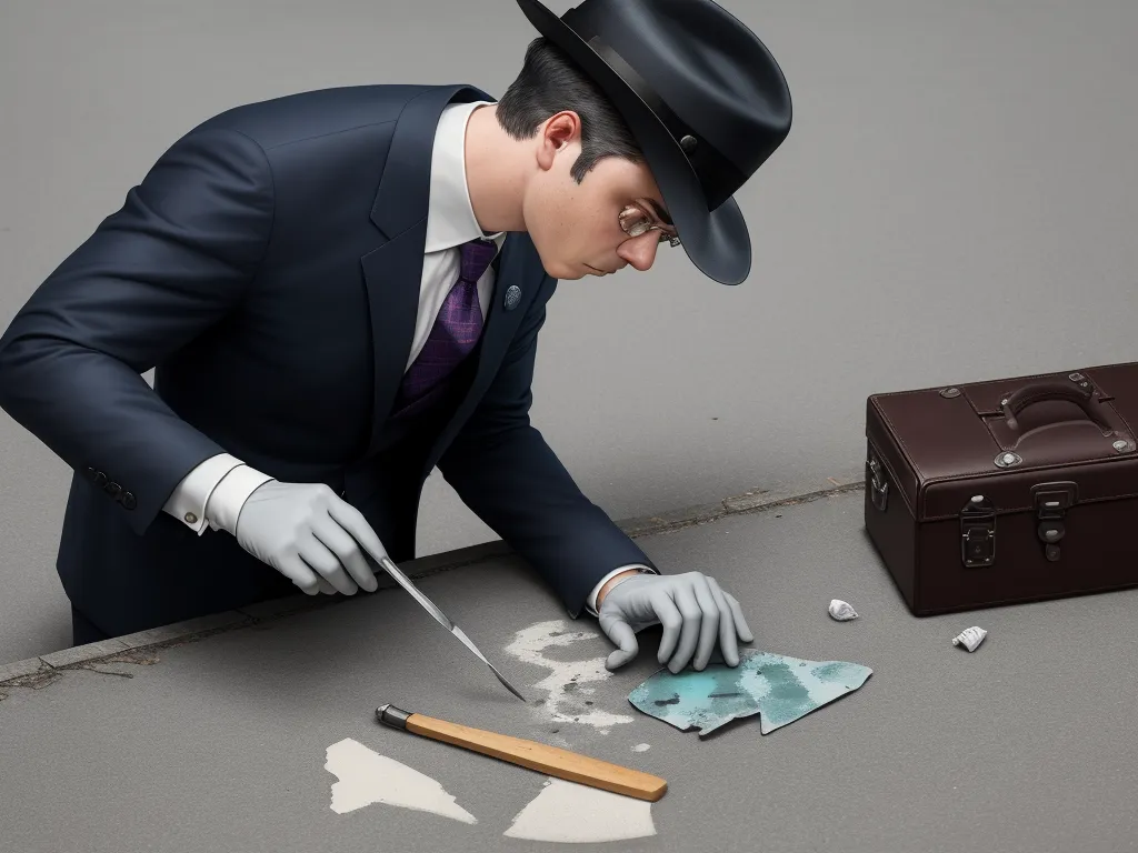 high res images - a man in a suit and hat cutting a piece of paper with a knife and a box of matches, by Brad Kunkle