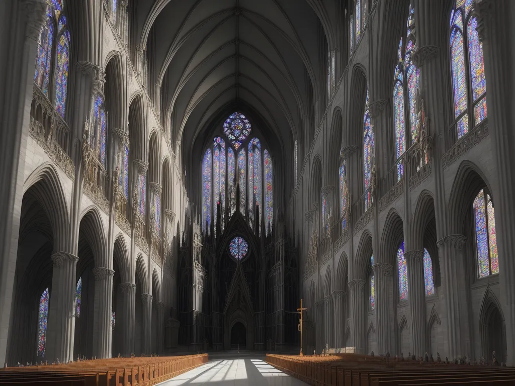 ai tool to create images A and massive gothic, Cathedral