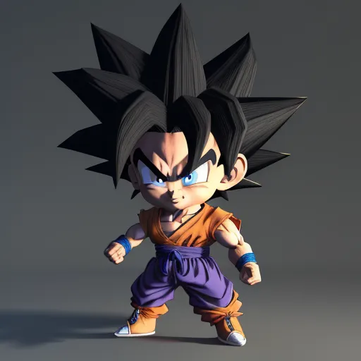 a cartoon character with a black hair and blue eyes is standing in a pose with his arms out and his eyes closed, by Akira Toriyama