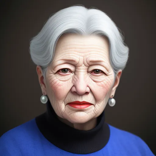 pixel to inches conversion - a woman with a blue sweater and earrings on her head and a black background with a black background and a white woman with a blue sweater and a black background, by Gottfried Helnwein