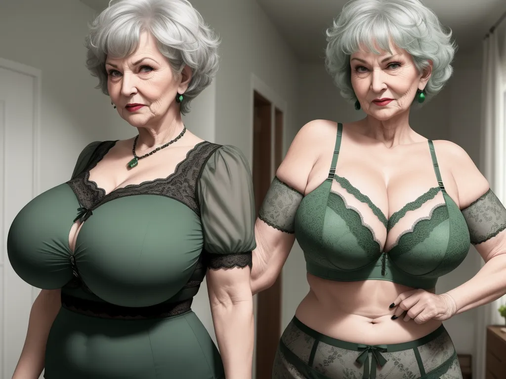 Ai 2k Sexd Granny Showing Her Huge Huge Huge Bra Green