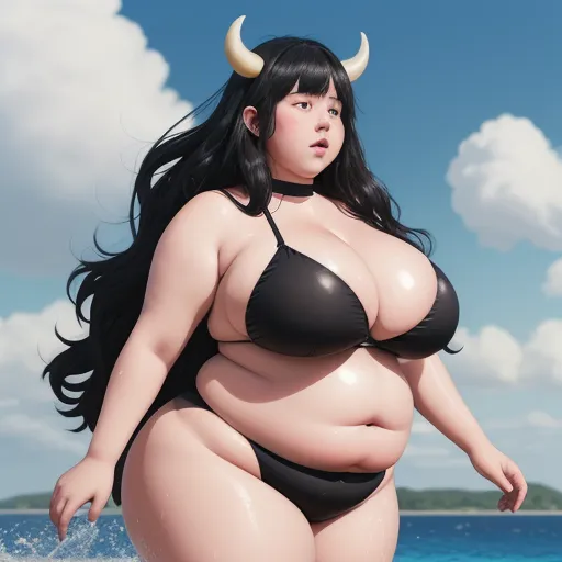 Ai Complete Image Extremely Fat Big Plump And Huge Cow Woman