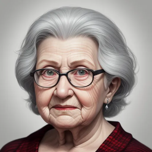 ai complete image: Granny with big