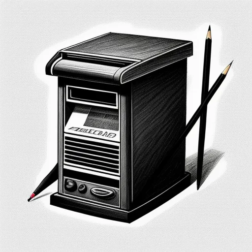 word to image generator ai - a pencil and a pencil holder with a pen in it and a pencil in it, with a drawing of a pencil in the middle, by Anton Semenov