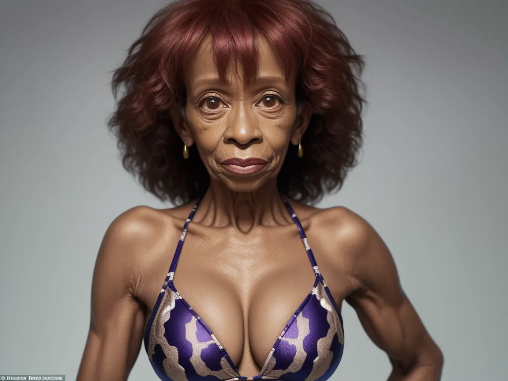 hdphoto - a woman in a bikini top posing for a picture with her hands on her hips and her hands on her hips, by Chuck Close