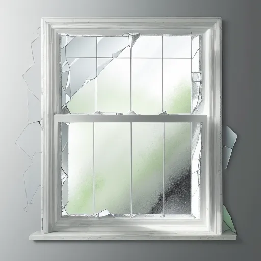 advanced ai image generator - a broken window with a green background and a broken glass window frame with a broken window pane on it, by Raphaelle Peale