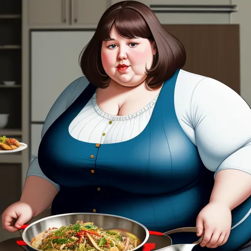 Ai Image Creator Voloptuous And Obese Woman With Big And