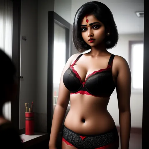 ai image modifier a bengali sexy woman woman waring bra standing in