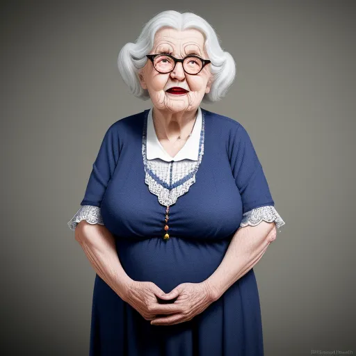 ai image modifier: Granny showing her big hips