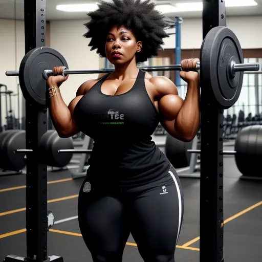 Ai Image Tool Huge Black Woman Gym